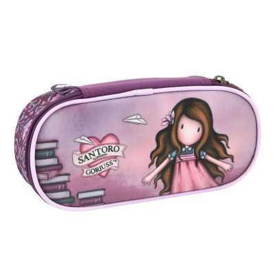 ASTUCCIO OVALE con zip NEW HEIGHTS santoro GORJUSS around 384GJ38 pencil case