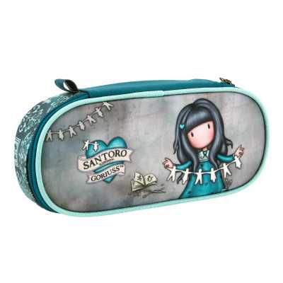 ASTUCCIO OVALE con zip I FOUND MY FAMILY IN A BOOK santoro GORJUSS around 384GJ37 pencil case