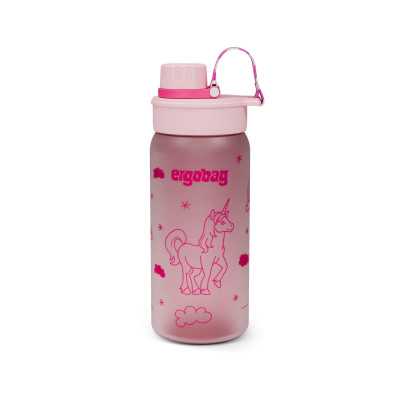 BORRACCIA in tritan ERGOBAG senza bpa UNICORN bottle ROSA mezzo litro