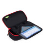 ASTUCCIO RIGIDO satch FIRE PHANTOM pencil case ATTREZZATO con squadra in omaggio NERO E ROSSO
