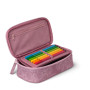ASTUCCIO RIGIDO satch MAGNOLIA DREAM pencil case ATTREZZATO con squadra in omaggio ROSA oval