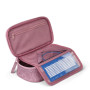 ASTUCCIO RIGIDO satch MAGNOLIA DREAM pencil case ATTREZZATO con squadra in omaggio ROSA oval