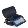 ASTUCCIO RIGIDO satch MIDNIGHT JUNGLE pencil case ATTREZZATO con squadra in omaggio BLU SCURO oval