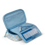 ASTUCCIO RIGIDO satch SUMMER ERA pencil case ATTREZZATO con squadra in omaggio AZZURRO oval