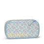 ASTUCCIO RIGIDO satch SUMMER ERA pencil case ATTREZZATO con squadra in omaggio AZZURRO oval