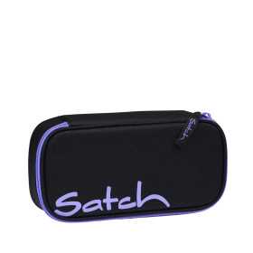 ASTUCCIO RIGIDO satch PURPLE PHANTOM pencil case ATTREZZATO con squadra in omaggio VIOLA E NERO oval