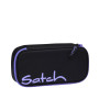 ASTUCCIO RIGIDO satch PURPLE PHANTOM pencil case ATTREZZATO con squadra in omaggio VIOLA E NERO oval