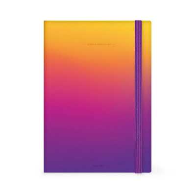 AGENDA DEL DOCENTE 2026 2027 giallo e viola SUNSET VIBES settimanale LEGAMI da 13 mesi