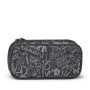 ASTUCCIO RIGIDO satch STREET INK pencil case ATTREZZATO con squadra in omaggio NERO oval