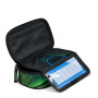 ASTUCCIO RIGIDO satch SEISMIC GREEN pencil case ATTREZZATO con squadra in omaggio VERDE oval