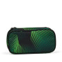 ASTUCCIO RIGIDO satch SEISMIC GREEN pencil case ATTREZZATO con squadra in omaggio VERDE oval