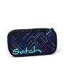 ASTUCCIO RIGIDO satch PURPLE LASER pencil case ATTREZZATO con squadra in omaggio BLU oval