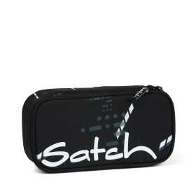 ASTUCCIO RIGIDO satch NINJA MATRIX pencil case ATTREZZATO con squadra in omaggio NERO oval