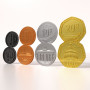 METAL COINS add on per WORLD ORDER gioco da tavolo GHENOS GAMES età 14+