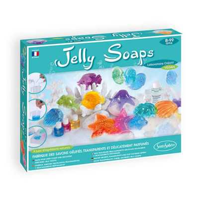 JELLY SOAPS kit cosmetico SAPONI GEL laboratorio creativo SENTOSPHERE età 8+