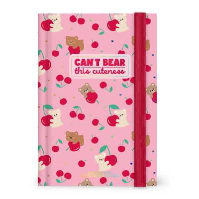 AGENDA 2026 2027 giornaliera LEGAMI da 16 mesi MEDIUM media TEDDY BEAR CHERRY PINK fotografica DAY