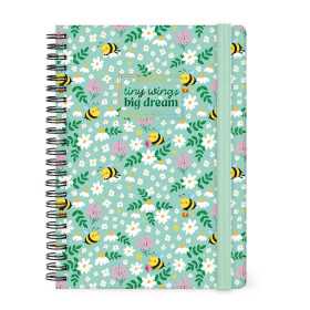 AGENDA 2026 2027 settimanale LEGAMI da 16 mesi LARGE grande BEE GREEN week SPIRALATA
