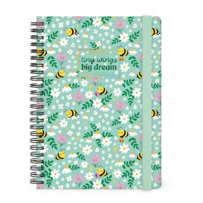 AGENDA 2026 2027 settimanale LEGAMI da 16 mesi LARGE grande BEE GREEN week SPIRALATA