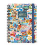 AGENDA 2026 2027 settimanale LEGAMI da 16 mesi LARGE grande TRAVEL STICKERS week SPIRALATA