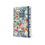 AGENDA 2026 2027 settimanale LEGAMI da 16 mesi LARGE grande TRAVEL STICKERS week SPIRALATA