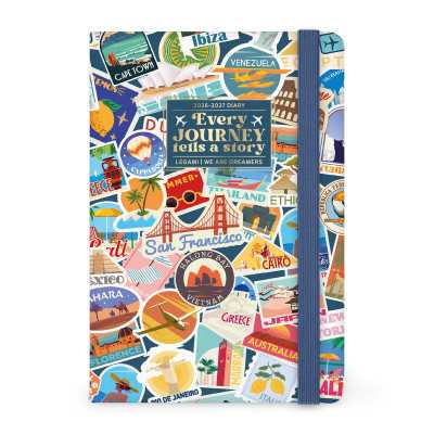 AGENDA 2026 2027 settimanale LEGAMI da 16 mesi MEDIUM media TRAVEL STICKERS week