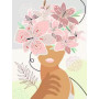 CREART kit artistico FLOWERS ON MY MIND ravensburger FLOREALE con pennello 2 IN 1 età 12+