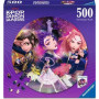 PUZZLE 500 PEZZI ravensburger K POP DEMON HUNTERS originale ROUND con poster
