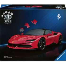 FERRARI SF90 STRADALE auto 3D PUZZLE senza colla RAVENSBURGER iconics 163 PEZZI età 8+