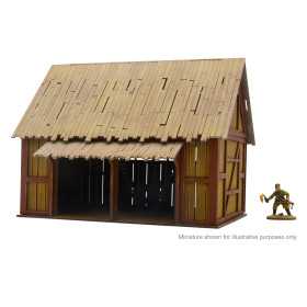 EASTERN EUROPEAN BARN scenario IN MDF scala 28 mm EDIFICIO età 14+