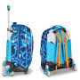 TROLLEY seven SJ GANG scuola SPACE LED boy JACK 8WD NEW zaino 3 in 1 CON 8 RUOTE