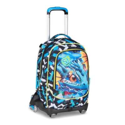 TROLLEY seven SJ GANG scuola METAL DRAGON boy JACK 8WD NEW zaino 3 in 1 CON 8 RUOTE