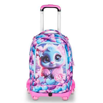 TROLLEY seven SJ GANG scuola MAGICAL FANTASY girl JACK 8WD NEW zaino 3 in 1 CON 8 RUOTE