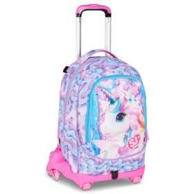 TROLLEY seven SJ GANG scuola GLOW LED UNICORN girl JACK 8WD NEW zaino 3 in 1 CON 8 RUOTE