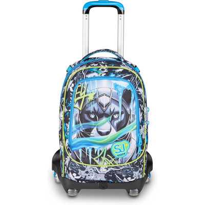 TROLLEY seven SJ GANG scuola GLACE PANTHER boy JACK 8WD NEW zaino 3 in 1 CON 8 RUOTE