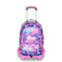TROLLEY seven SJ GANG scuola FLUFFY PINK girl JACK 8WD NEW zaino 3 in 1 CON 8 RUOTE