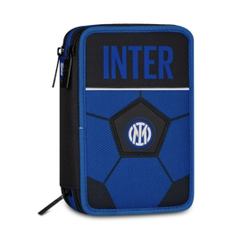 ASTUCCIO 3 ZIP tre cerniere INTER 2026 seven CALCIO triplo scomparto SCUOLA completo