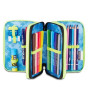 ASTUCCIO 3 ZIP tre cerniere SHADOWS OF COLOR 208 seven GIALLO triplo scomparto SCUOLA completo