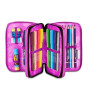 ASTUCCIO 3 ZIP tre cerniere SHADOWS OF COLOR 368 seven VIOLA triplo scomparto SCUOLA completo