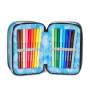 ASTUCCIO 3 ZIP tre cerniere SHADOWS OF COLOR 829 seven GRIGIO triplo scomparto SCUOLA completo