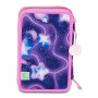 ASTUCCIO 3 ZIP tre cerniere FLUFFY PINK girl SJ GANG seven SCUOLA triplo scomparto COMPLETO