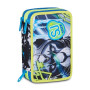 ASTUCCIO 3 ZIP tre cerniere GLACE PANTHER boy SJ GANG seven SCUOLA triplo scomparto COMPLETO