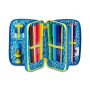 ASTUCCIO 3 ZIP tre cerniere GLACE PANTHER boy SJ GANG seven SCUOLA triplo scomparto COMPLETO