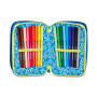 ASTUCCIO 3 ZIP tre cerniere GLACE PANTHER boy SJ GANG seven SCUOLA triplo scomparto COMPLETO