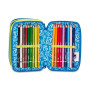 ASTUCCIO 3 ZIP tre cerniere GLACE PANTHER boy SJ GANG seven SCUOLA triplo scomparto COMPLETO