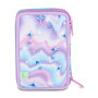 ASTUCCIO 3 ZIP tre cerniere GLOW LED UNICORN girl SJ GANG seven SCUOLA triplo scomparto COMPLETO