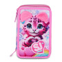 ASTUCCIO 3 ZIP tre cerniere HEART BUDDY girl SJ GANG seven SCUOLA triplo scomparto COMPLETO
