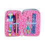 ASTUCCIO 3 ZIP tre cerniere MAGICAL FANTASY girl SJ GANG seven SCUOLA triplo scomparto COMPLETO