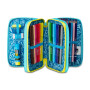 ASTUCCIO 3 ZIP tre cerniere METAL DRAGON boy SJ GANG seven SCUOLA triplo scomparto COMPLETO