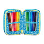 ASTUCCIO 3 ZIP tre cerniere METAL DRAGON boy SJ GANG seven SCUOLA triplo scomparto COMPLETO