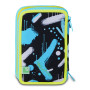 ASTUCCIO 3 ZIP tre cerniere METAL DRAGON boy SJ GANG seven SCUOLA triplo scomparto COMPLETO